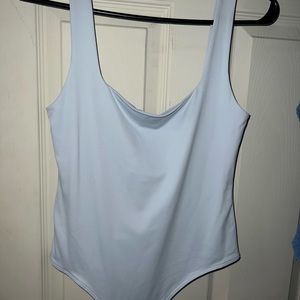 light blue bodysuit